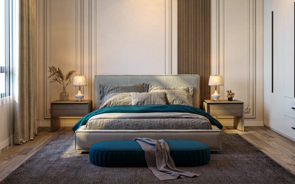 Ein Hotelzimmer in elegantem Design