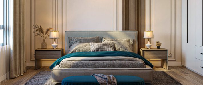 Ein Hotelzimmer in elegantem Design