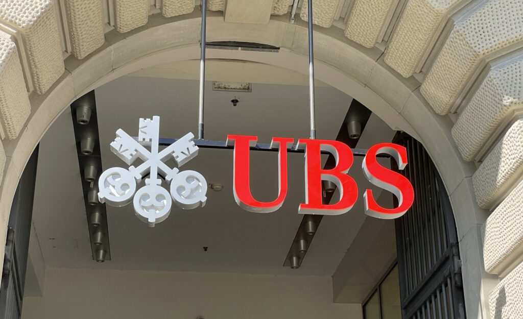 Logo der UBS am Zürcher Paradeplatz