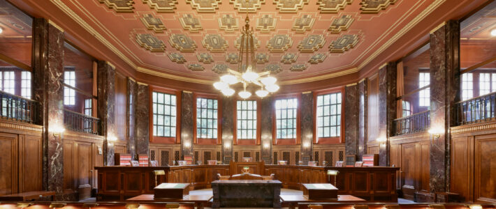 Innensaal beim Bundesgericht in Lausanne