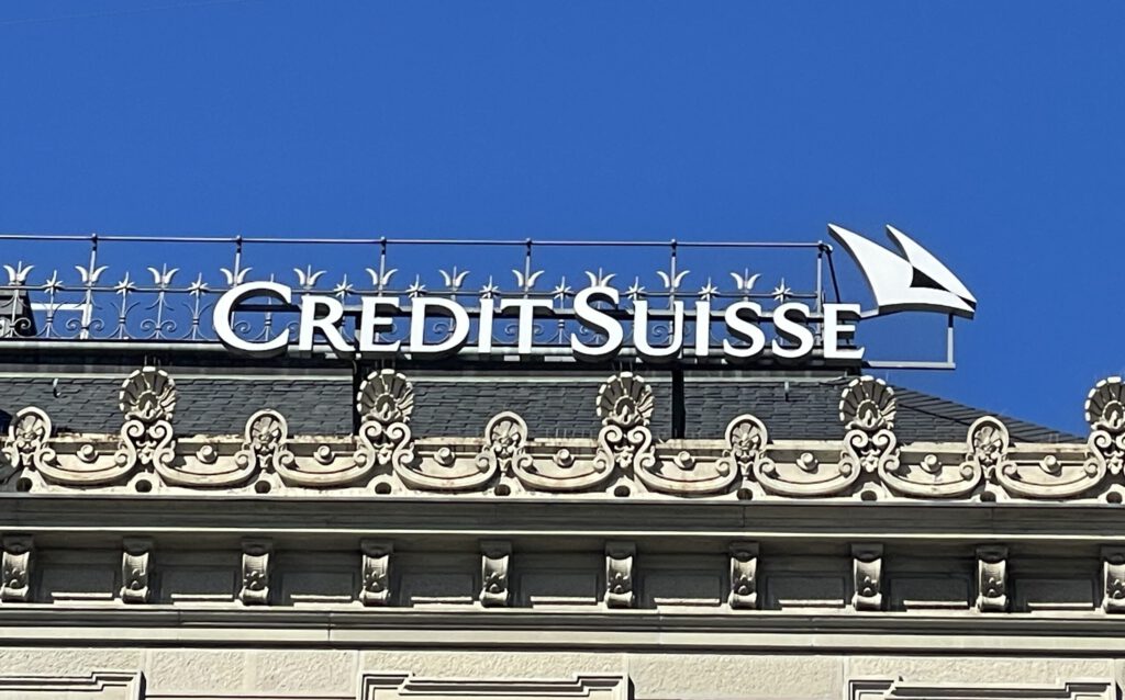 Logo der Credit Suisse am einstigen Hauptsitz in Zürich