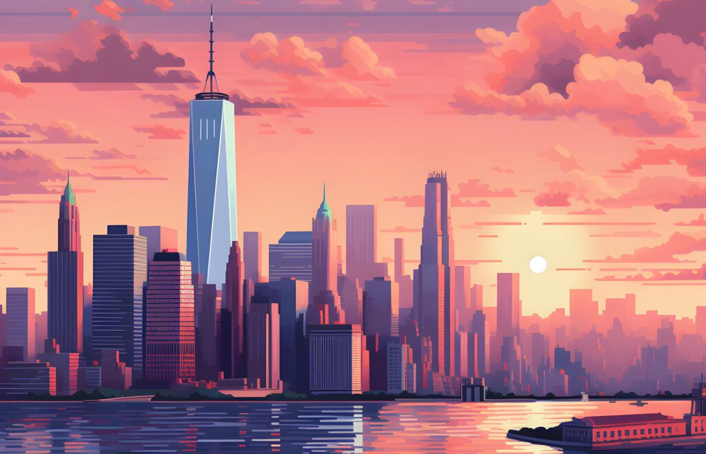 Die Skyline von New York