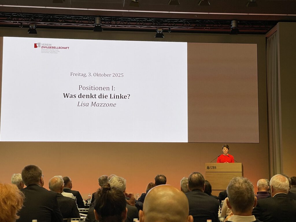 Grünen-Chefin Lisa Mazzone im Wolfsberg
