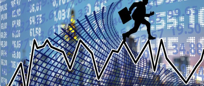 Eine Figur mit Handtasche auf einer Grafik