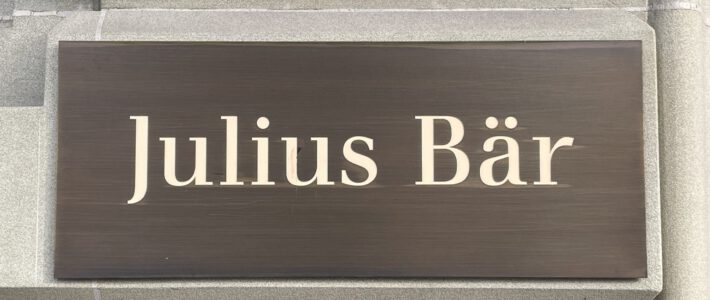 Logo von Julius Bär an einer Filiale