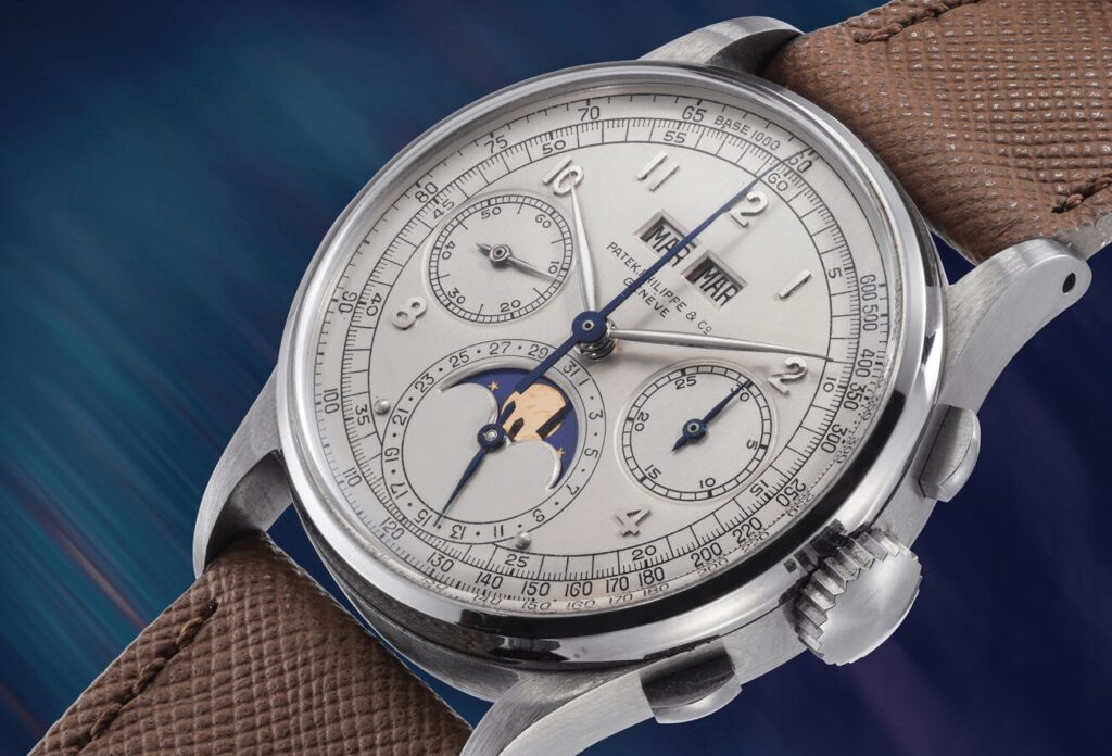Eine Patek Philippe mit Referenz 1518 beim Auktionshaus Phillips in Genf