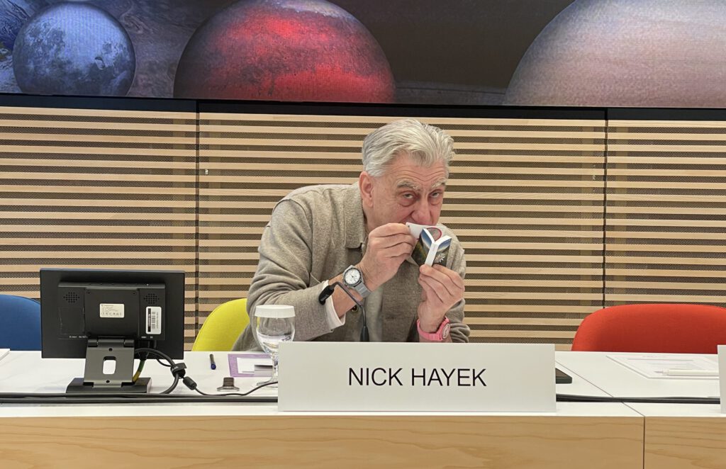 Nick Hayek an der Medienkonferenz der Swatch Group in Biel