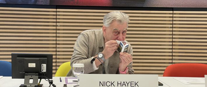 Nick Hayek an der Medienkonferenz der Swatch Group in Biel