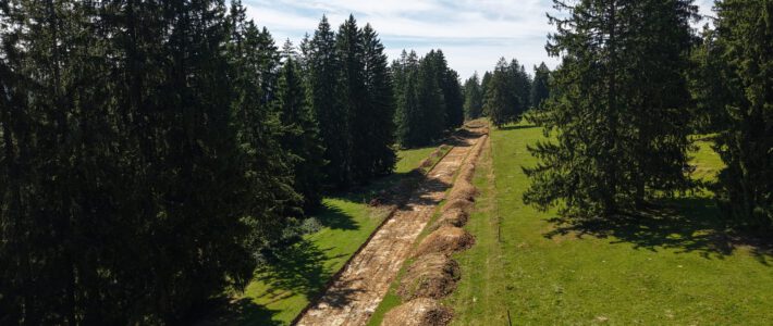 Bauarbeiten für Windpark Tramelan