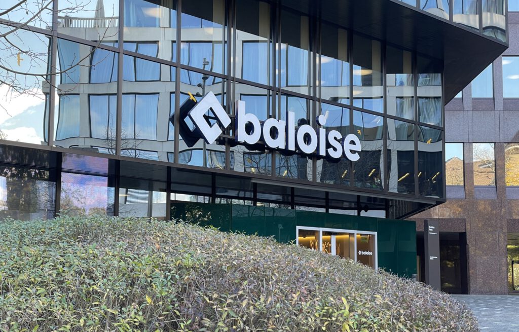 Logo der Baloise am Hauptsitz in Basel