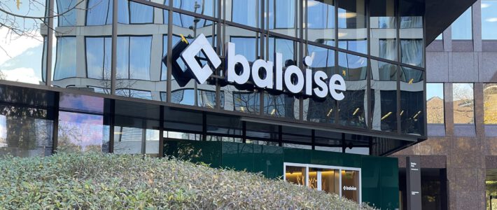 Logo der Baloise am Hauptsitz in Basel