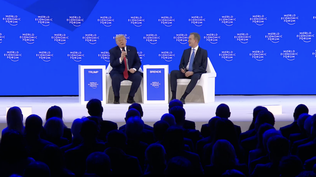 Fragerunde mit US-Präsident Donald Trump am WEF in Davos