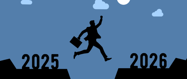 Gesundes 2026 und Lüften von Geheimnissen Ein Mann mit Handtasche springt von einem Hügel zum anderen