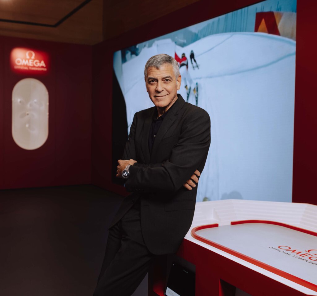 George Clooney bei Olympia in Italien