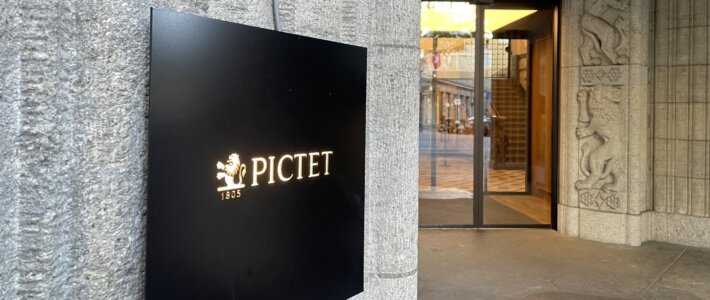 Logo von Pictet in Zürich an der Bahnhofstrasse