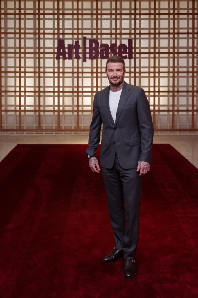 Fussballer David Beckham an der Art Basel Qatar