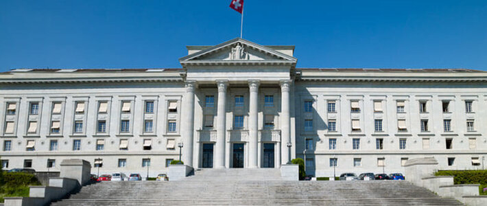 Bundesgericht in Lausanne im Frühling