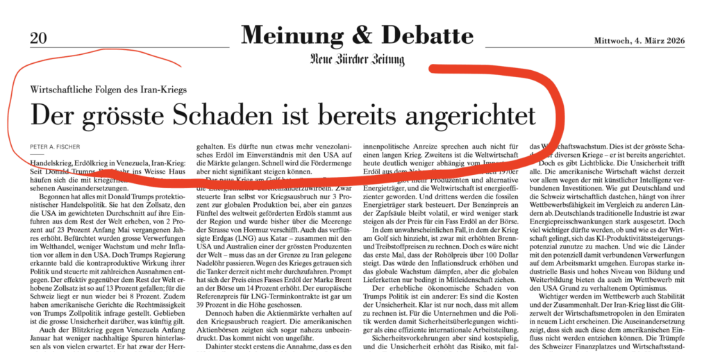 stupid NZZ commentary on Iran