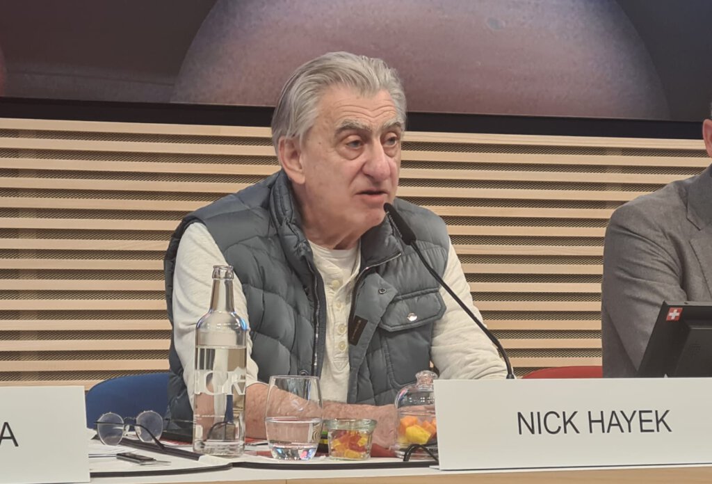 Nick Hayek an der Bilanzmedienkonferenz von Swatch