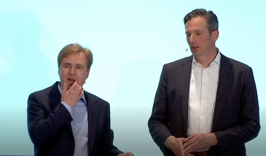 Helvetia Baloise CEO Fabian Rupprecht und CFO Matthias Henny am Kapitalmarkttag in London