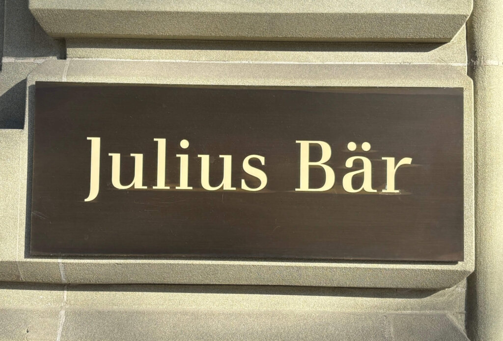 Logo von Julius Bär an einer Filiale