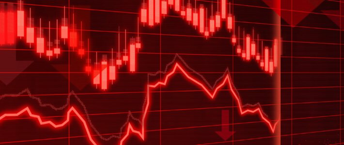 Ein Chart mit roten Kursen