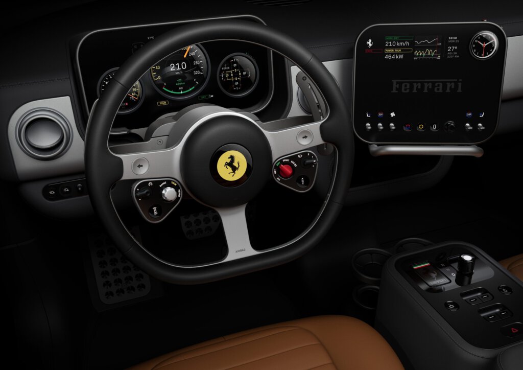 Innenraum des neuen E-Ferrari Luce