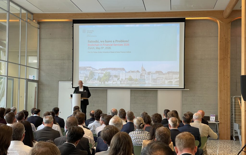 Professor Fabian Schär an der FuW-Konferenz zu Blockchains