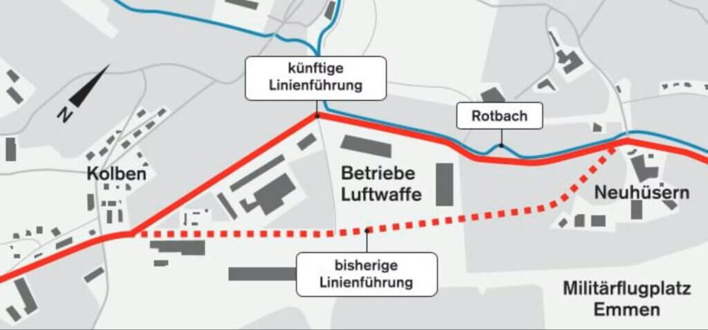 Verlegung einer Strasse in Emmen
