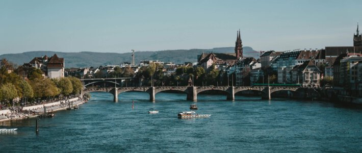 Blick über Basel und den Rhein