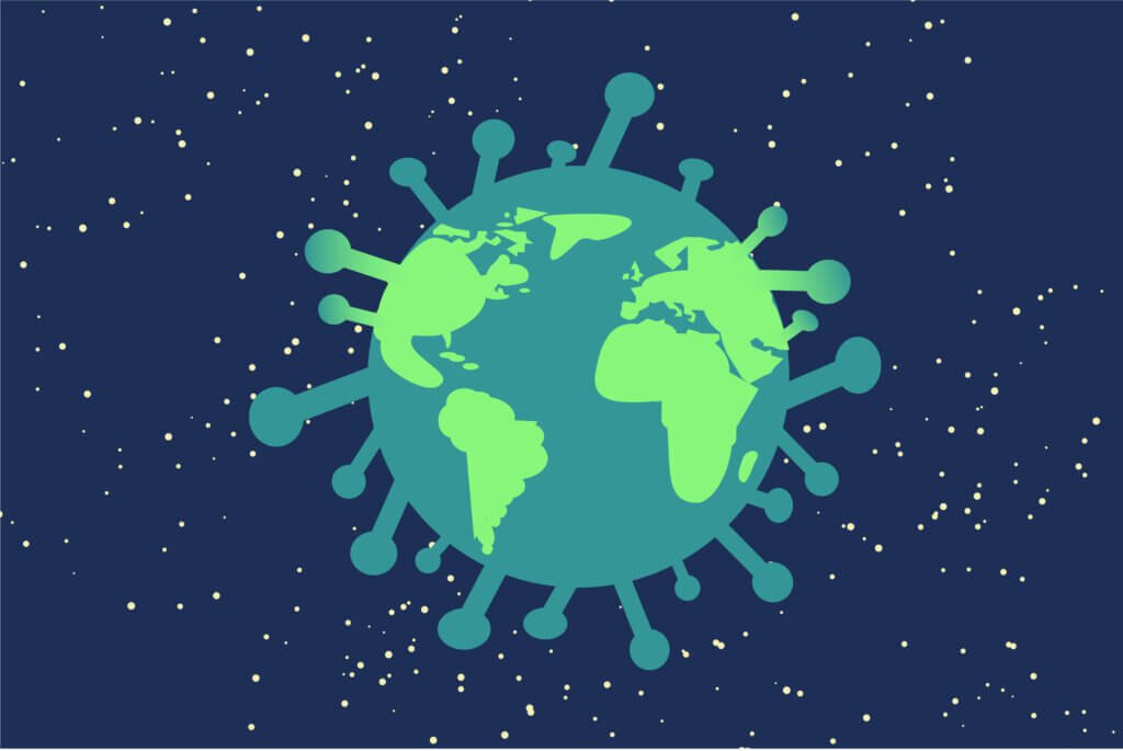 Ein Virus auf dem Erdball