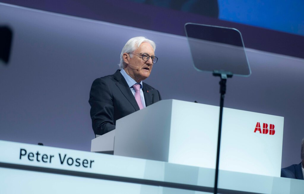 ABB-Verwaltungsratspräsident Peter Voser an der GV des Energietechnik-Konzerns