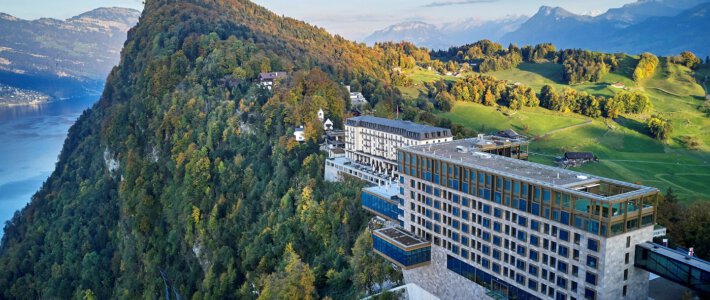Falsche Schweizer Hoffnung auf Iran-Deal-Zeremonie Bürgenstock Resort in der Zentralschweiz