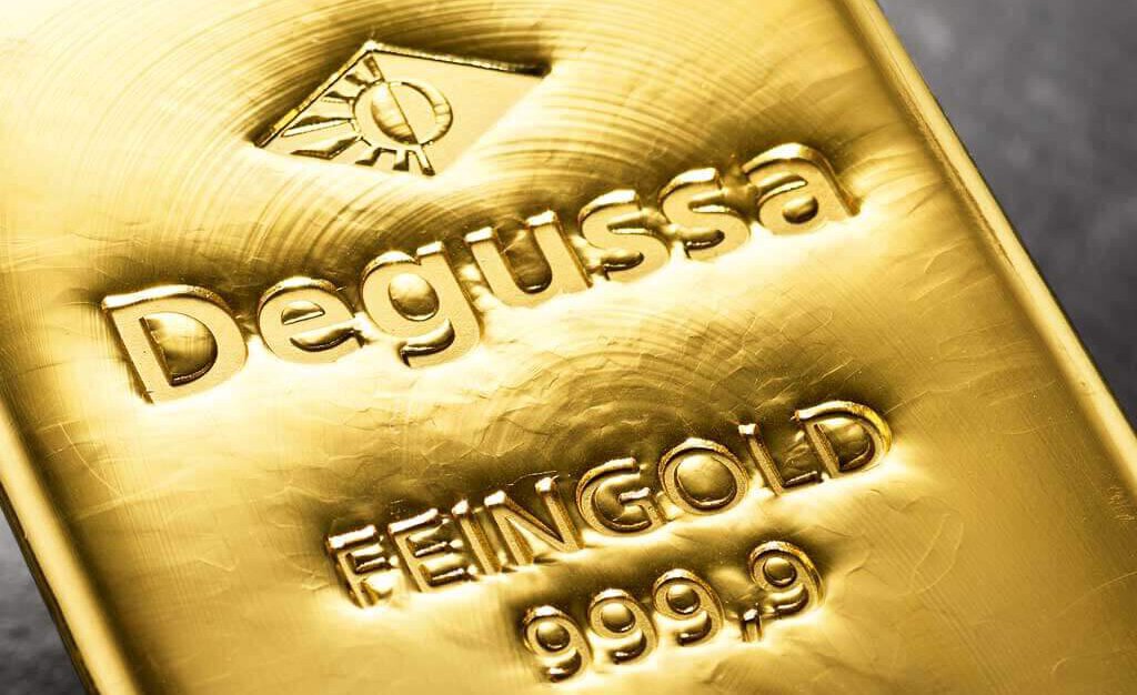 Ein Kilobarren Gold der Firma Degussa