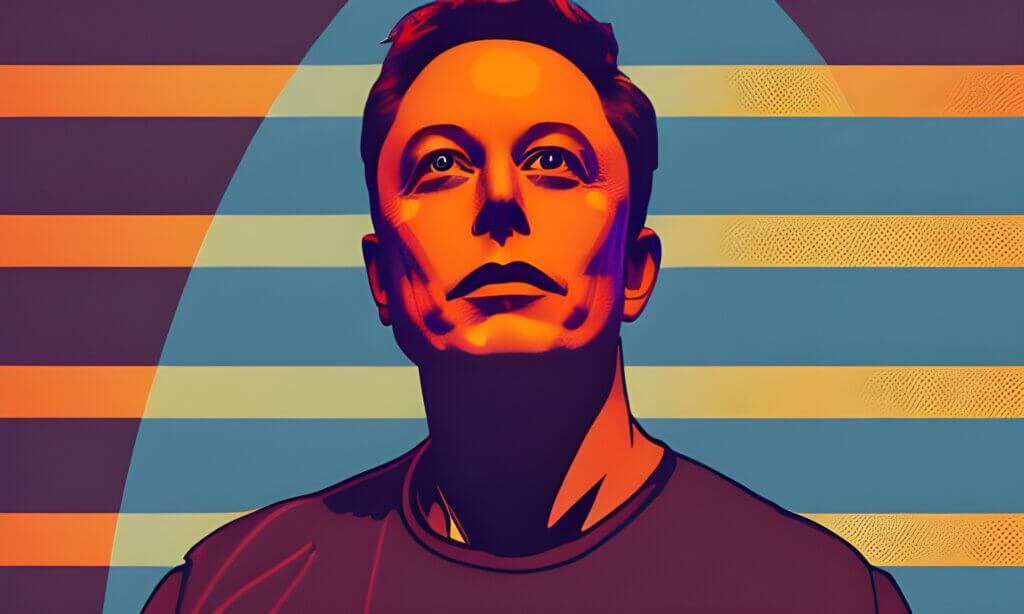 Zeichnung von Elon Musk