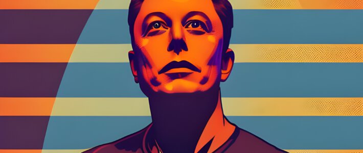 Zeichnung von Elon Musk