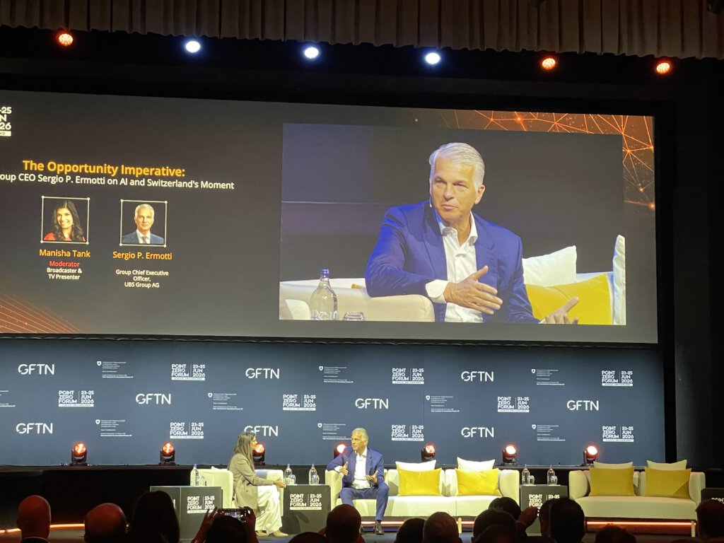 UBS-CEO Sergio Ermotti am Point Zero Forum 2026 in Zürich