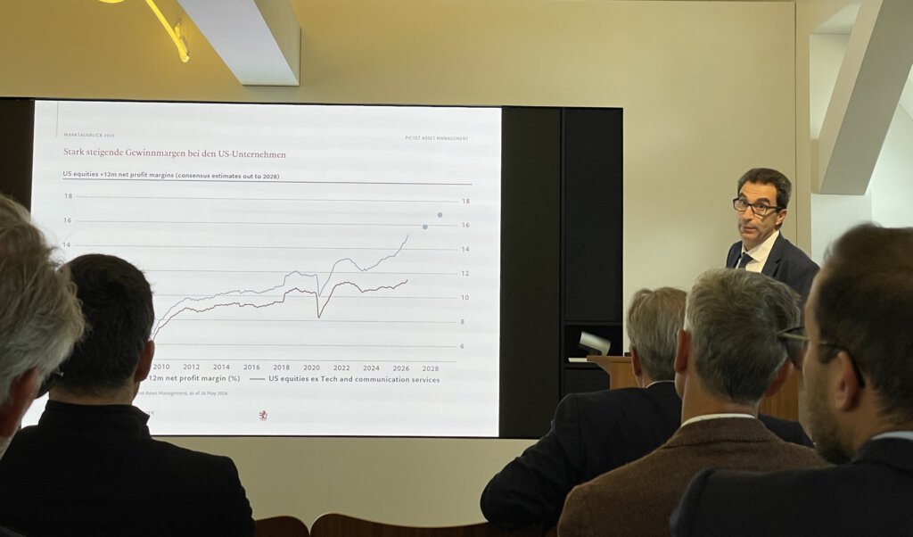 Anastassios Frangulidis von Pictet bei seiner Präsentation in Zürich