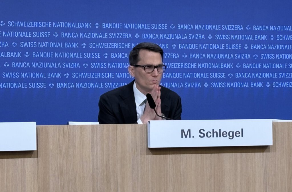 SNB-Präsident Martin Schlegel an der Medienkonferenz in Bern