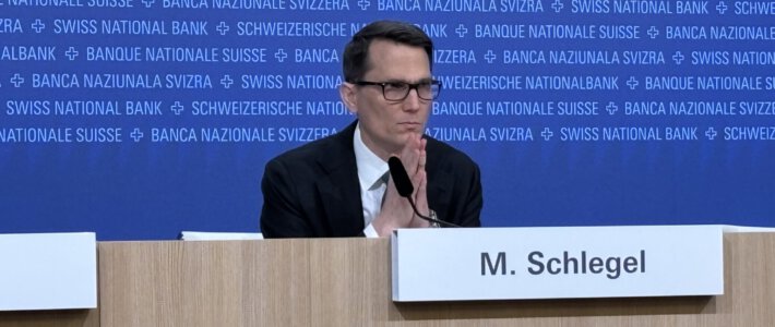 SNB-Präsident Martin Schlegel an der Medienkonferenz in Bern
