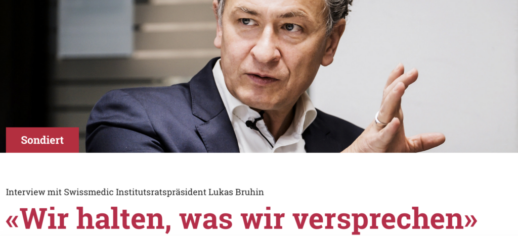 Lukas Bruhin, Swissmedic-Präsident