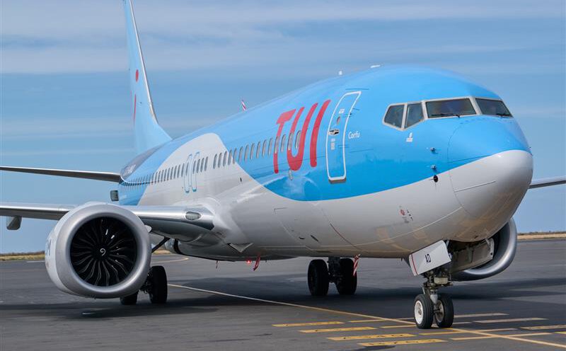 Ein Flugzeug der Tui