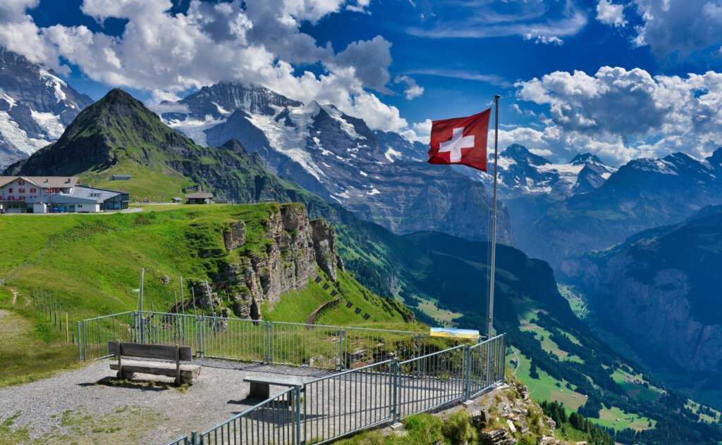 Blick über die Schweizer Alpen