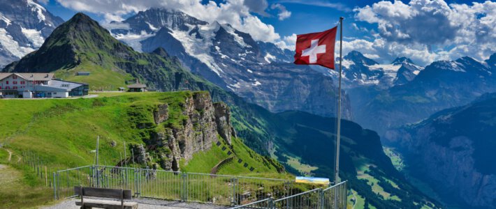 Blick über die Schweizer Alpen