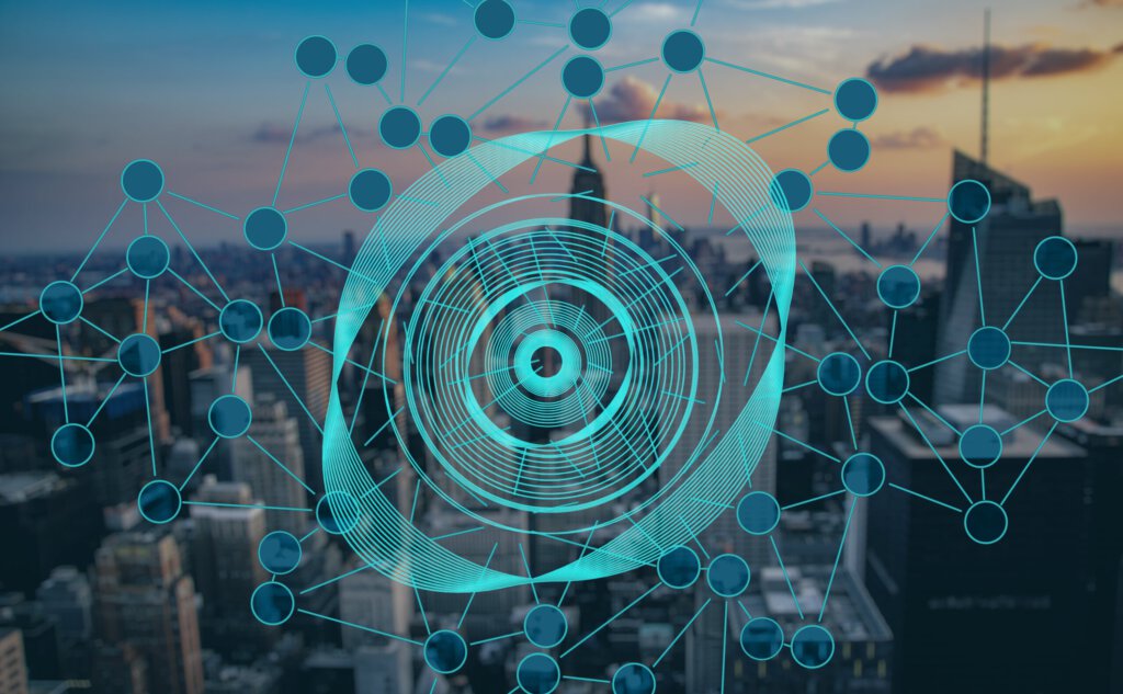 Eine Blockchain mit einem beobachteten Auge