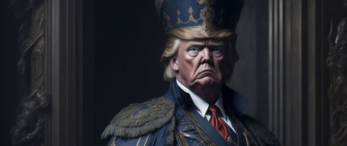 US-Präsident Trump in einer historischen Uniform