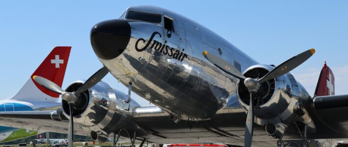 Ein Flugzeug der untergegangenen Swissair