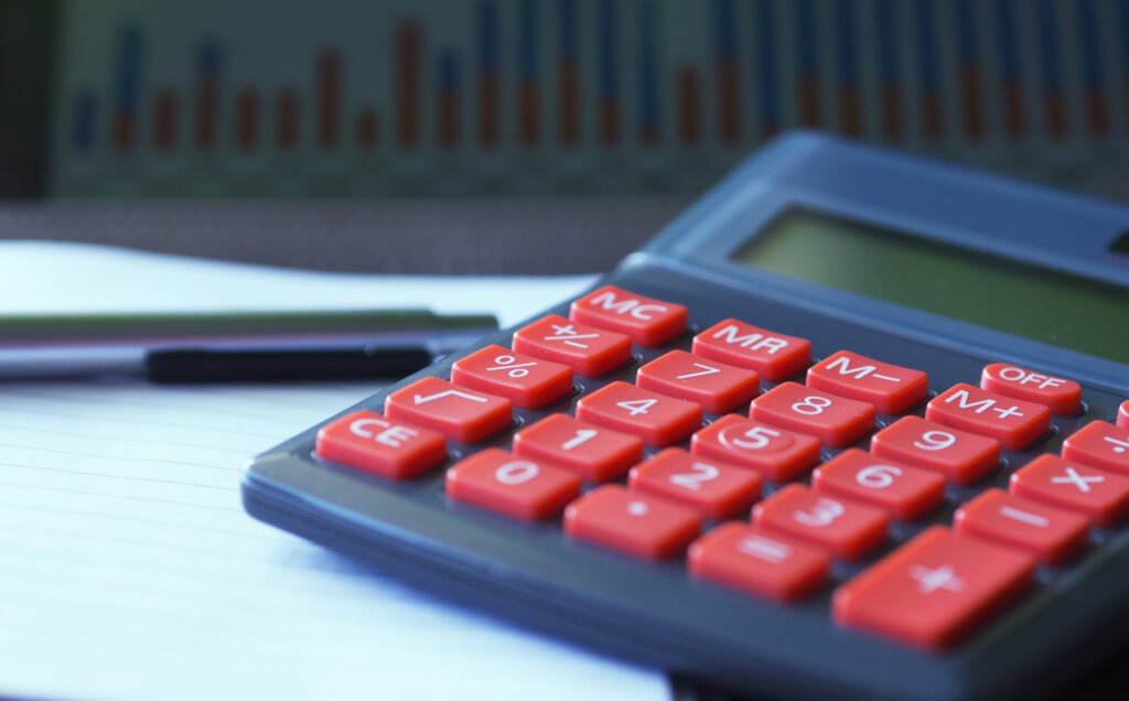 Ein Taschenrechnung und Statistiken