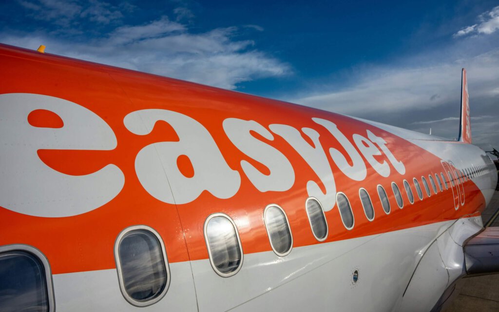 Ein Flugzeug von EasyJet