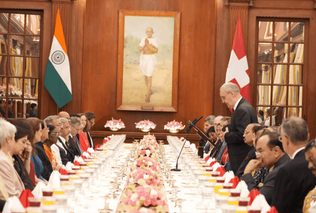 Guy Parmelin beim Staatsbankett in Indien